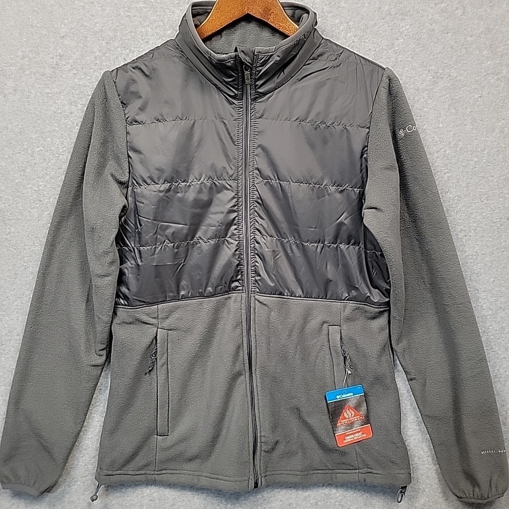NEW COLUMBIA Womens M FullZip Jacket Coat Omni Heat Lined Fleece Gray Tamarancho